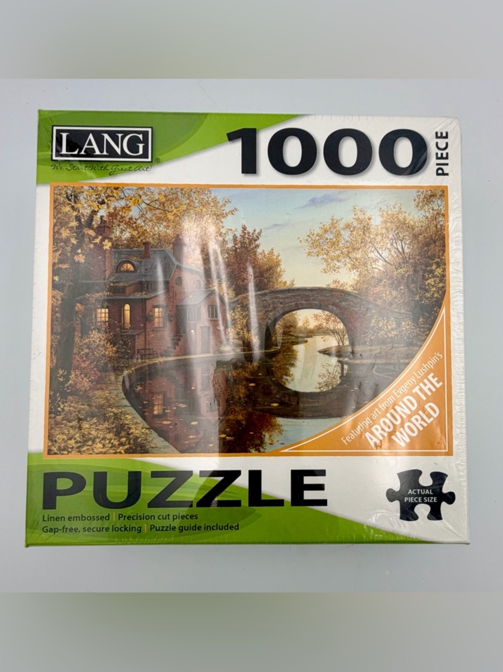 LANG 1000-Piece Autumn Bridge Puzzle - Green, Brown, Orange